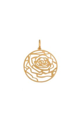 Złota zawieszka róża Rodium 32342