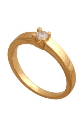 Złoty pierścionek z brylantami Ren-34772