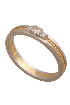 Złoty pierścionek z brylantem REN-34812