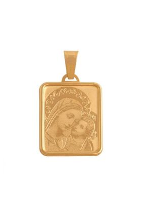 Złoty medalik Matka Boska z dzieciątkiem REN-37557