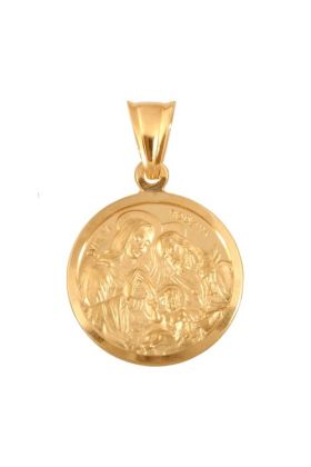 Złoty medalik Rodium Święta rodzina 39033