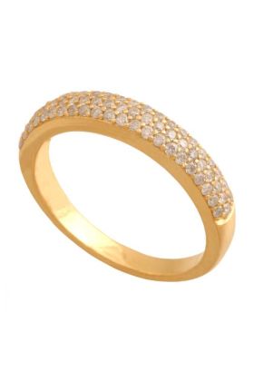 Złoty pierścionek z brylantem REN-40739
