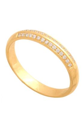 Złoty pierścionek z brylantem REN-40747