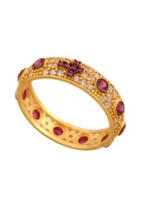 Złoty pierścionek różaniec REN-42676