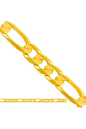 Złoty Łańcuszek Pełny Figaro Rodium 43030