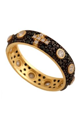 Złoty pierścionek Różaniec REN-48556