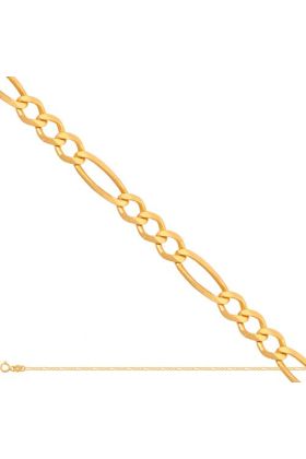 Złoty Łańcuszek Pełny Figaro Rodium 55168